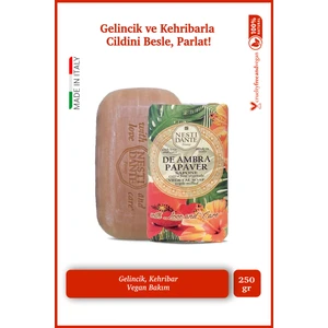 Nesti Dante With Love And Care De Ambra Papaver Katı Sabun 250gr | Nemlendirici | Kehribar, Gelincik