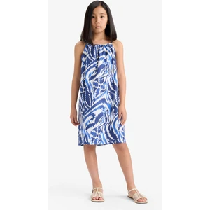 Kız Çocuk Desenli Viskon Askılı Yazlık Elbise E7367A825SM