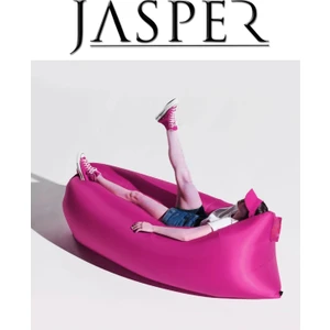 Jasper Pembe Pratik Şişme Yatak Rüzgarla Şişme Şezlong Kamp Plaj Deniz Yatağı Koltuk