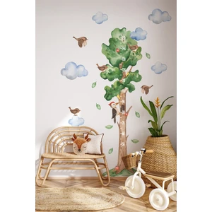 Sevimli Unicorn ve Rengarenk Figürler Temalı Boy Ölçer Boy Cetveli Sticker Seti Çocuk Çiçekli Yıldız