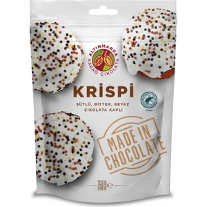 Sütlü, Bitter, Beyaz Çikolata Kaplı 750 gr Krispi