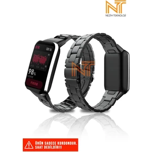 Xiaomi Mi Band 7 Pro Uyumlu Paslanmaz Çelik Baklalı Metal Kordon