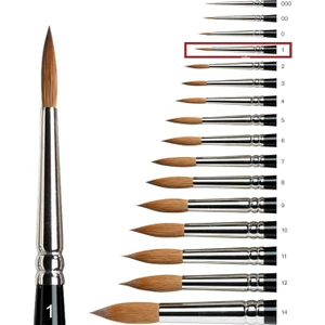 145 Serisi Yuvarlak Uçlu Sulu Boya Fırçası No:1