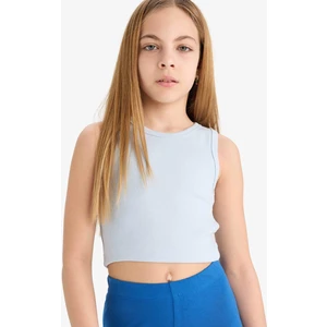 Bisiklet Yaka Basic Düz Atlet Kız Çocuk D9097A825HS