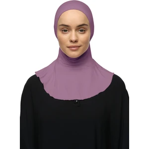 Kadın Tesettür Pratik Boyunluklu Hijab - Sporcu Bone - Maron