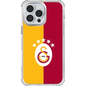iPhone 16 Pro Max Uyumlu Galatasaray 5 Yıldız Parçalı Bayrak Lisanslı Telefon Kılıfı