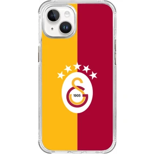 iPhone 14 Uyumlu Galatasaray 5 Yıldız Parçalı Bayrak Lisanslı Telefon Kılıfı