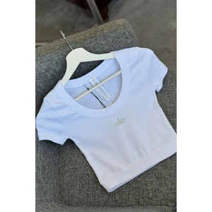 Geniş Yaka Kaşkorse Body- Beyaz