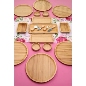 Fern 6 Kişilik 19 Parça Doğal Bambu Kahvaltı Takımı – Kahvaltı Seti Sunum Seti