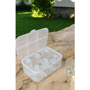 Şeffaf Su Bardağı Taşıma Kutusu 6 Bardaklı