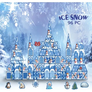 Kış Temalı Manyetik Oyuncak Manyetik Blok Seti Stem Oyuncak 96 Parça Dıy Manyetik Küpler Ice Snow