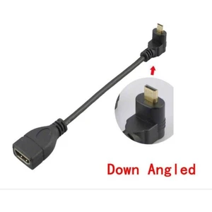 Micro HDMI 90 Derece Çevirici Kablo - Aşağı Açılı