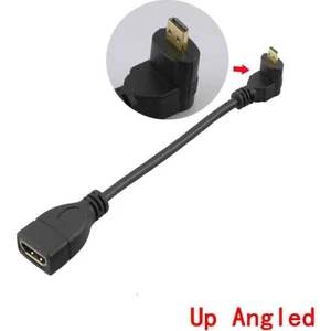 Micro HDMI 90 Derece Çevirici Kablo - Yukarı Açılı