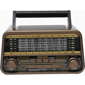 M-1940bt Radyo, Tf Kart Ve Mp3 Oynatıcı, Şarj Edilebilir Hoparlörler Bluetooth Retro Tasarım Bluetooth Grey