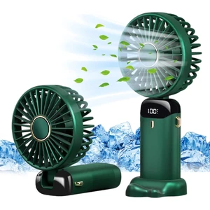 Lcd Ekranlı Şarjlı Mini El Boyun Masa Fanı Seyahat Taşınabilir Fan Aralığı Şarjlı Yüksek Şarj