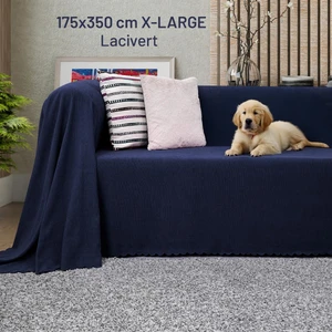 Latuda Concept Kaymaz Koltuk Örtüsü Çift Taraflı Mikrofiber Şönil 175X350 cm XLARGE- Lacivert – Kedi Köpek ve Çocuk Dostu