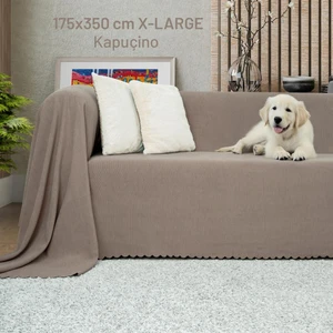 Latuda Concept Kaymaz Koltuk Örtüsü Çift Taraflı Mikrofiber Şönil 175X350 cm XLARGE - Kapuçino – Kedi Köpek ve Çocuk Dostu
