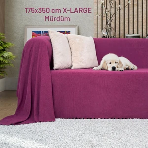 Latuda Concept Kaymaz Koltuk Örtüsü Çift Taraflı Mikrofiber Şönil 175X350 cm XL- Mürdüm – Kedi Köpek ve Çocuk Dostu