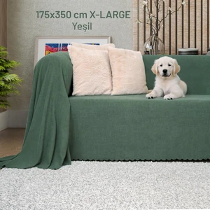 Latuda Concept Kaymaz Koltuk Örtüsü Çift Taraflı Mikrofiber Şönil 175X350 cm XLARGE- Yeşil – Kedi Köpek ve Çocuk Dostu