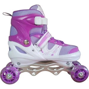 Burak Can Sport Cansport Ayarlanabilir (2+2) Metal Gövde Silikon Teker Işıklı Çocuk Aştırma Pateni