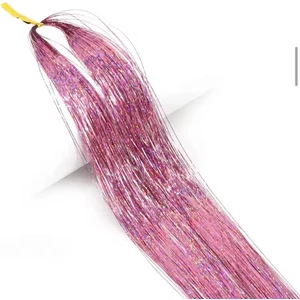 Pembe Tinsel Saç Simli Parlak Saç
