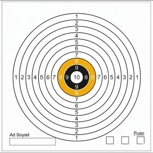 Hedef Kağıdı 50 Adet - 14X14 cm