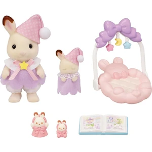 Sylvanian Families 5806 Kardeşle Uyku Seti Yumuşak Pijamalı Tavşanlar ve Sevimli Hikaye Kitabı