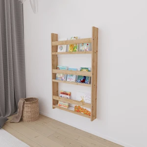 Kumru Montessori Ahşap Duvar Kitaplığı