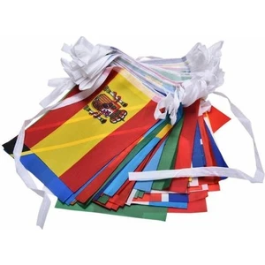 Bayrakal Yabancı Ülke Bayrakları Kumaş 14x21cm Dizili 100 Adet