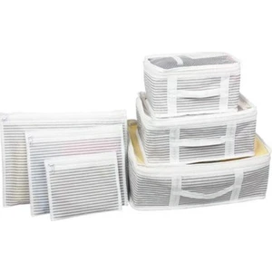Melek Store  Bavul Içi Düzenleyici Valiz  Organizer 6 Lı Set - Çizgili