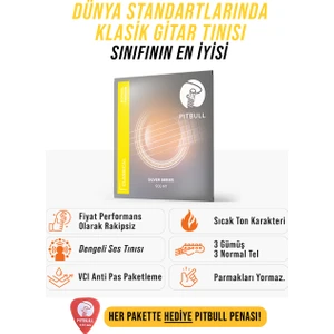 Pitbull Strings Silver Series Scg Nt Takım Tel Klasik Gitar Teli