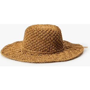 Bant Detaylı Hasır Şapka