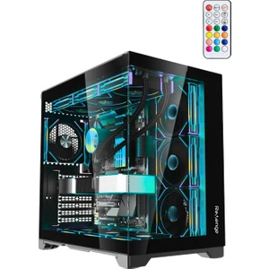 Kumandalı Supernova 7 Rgb Fanlı Atx Temperli Cam Panel Akvaryum Gaming Bilgisayar Kasası