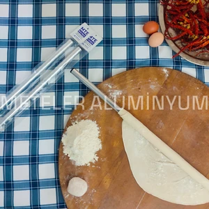 50 cm Gri Eloksallı Alüminyum Metal Oklava