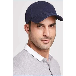 Elif İç Giyim Unisex Yıkamalı Eskitme Lacivert Kep Şapka