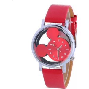 Toz Vintage Unisex Kırmızı Mickey Mouse Saat
