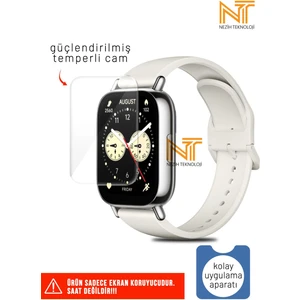 Xiaomi Redmi Watch 5 Lite Uyumlu Kolay Uygulama Aparatlı Temperli Cam Ekran Koruyucu