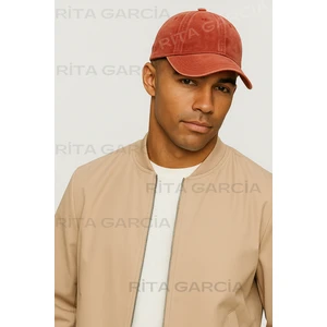 Elif İç Giyim Unisex Yıkamalı Eskitme Turuncu Kep Şapka