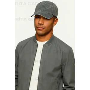 Elif İç Giyim Unisex Yıkamalı Eskitme Gri Kep Şapka