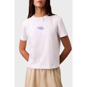 Calvin Klein Logolu % 100 Pamuk Regular Fit Bisiklet Yaka T Shirt LV047B851GYAA Bayan T Shirt LV047B851G Yaa