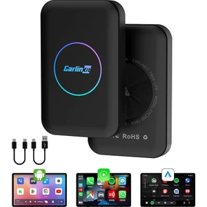 Carlinkit 3in1 Video Destekli 4GB/32GB Kablosuz Carplay & Android Auto Smart Aı Box Netflix&youtube