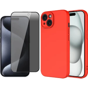 Apple iPhone 15 Kılıf Zore Mara Lansman Kapak + Hayalet Cam Ekran Koruyucu