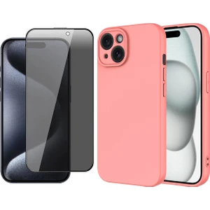 Apple iPhone 15 Kılıf Zore Mara Lansman Kapak + Hayalet Cam Ekran Koruyucu