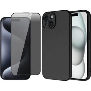 Apple iPhone 15 Kılıf Zore Mara Lansman Kapak + Hayalet Cam Ekran Koruyucu
