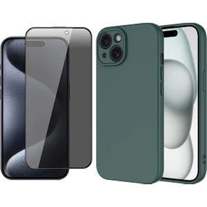 Apple iPhone 15 Plus Kılıf Zore Mara Lansman Kapak + Hayalet Cam Ekran Koruyucu