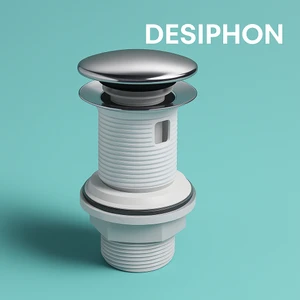 Pop-Up Lavabo Sifonu Taşmalı – Paslanmaz Metal Başlık, Plastik Gövde, Kolay Montaj