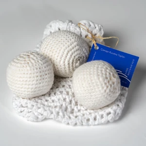 Çamaşır Kurutma Topları - 3’lü Set - %100 Geri Dönüştürülmüş Pamuk - El Örgüsü - Vegan