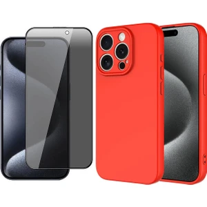 Apple iPhone 15 Pro Max Kılıf Zore Mara Lansman Kapak + Hayalet Cam Ekran Koruyucu