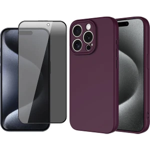 Apple iPhone 15 Pro Max Kılıf Zore Mara Lansman Kapak + Hayalet Cam Ekran Koruyucu