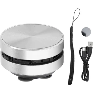 Bluetooth Kemik Iletimli Hoparlör Stereo Bas Taşınabilir Küçük Kablosuz Hoparlör Banyo Dış Mekan Gümüş Için Vakumlu (Yurt Dışından)